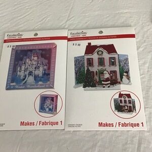 2 Recollections Holiday Paper Diorama Kit - Red and White